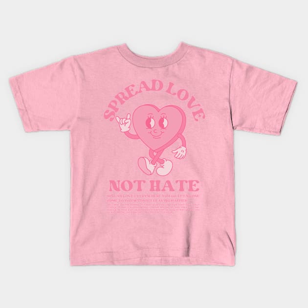 Spread love Kids T-Shirt by Faech